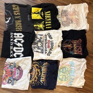 Lot of Band T-Shirts (sublime, rush, ac/dc, Led Zeppelin…)